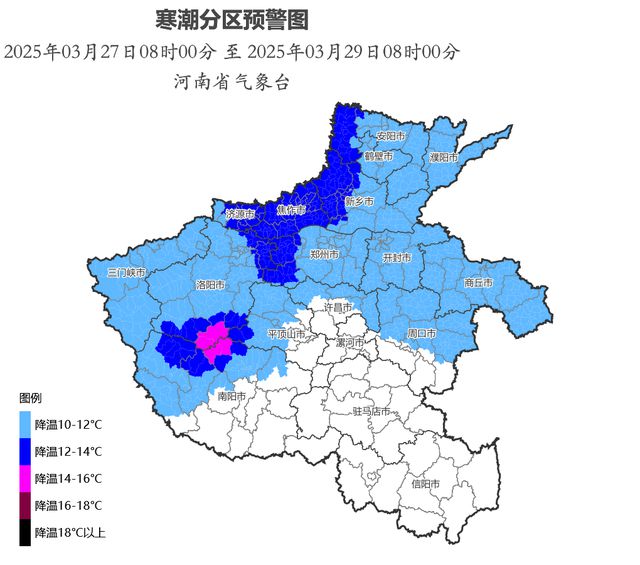 大风+寒潮！河南双预警齐发：局地最低气温降至零下