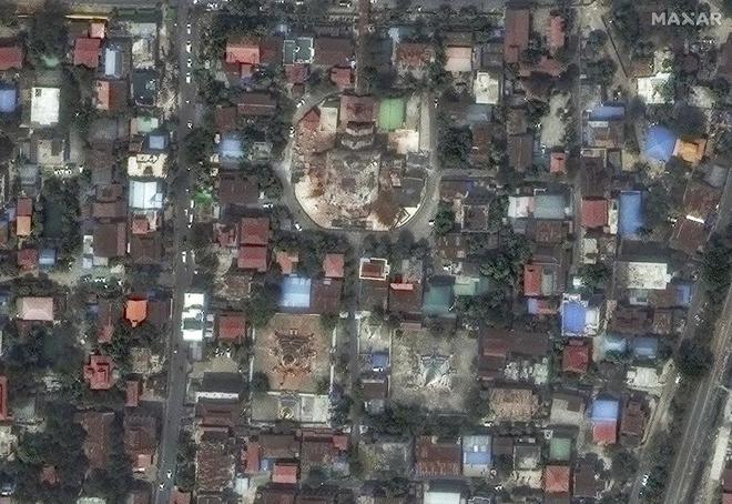 第1现场｜卫星图显示地震摧毁缅甸寺庙、宝塔和数千文化建筑