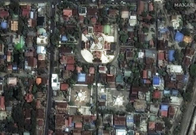 第1现场｜卫星图显示地震摧毁缅甸寺庙、宝塔和数千文化建筑