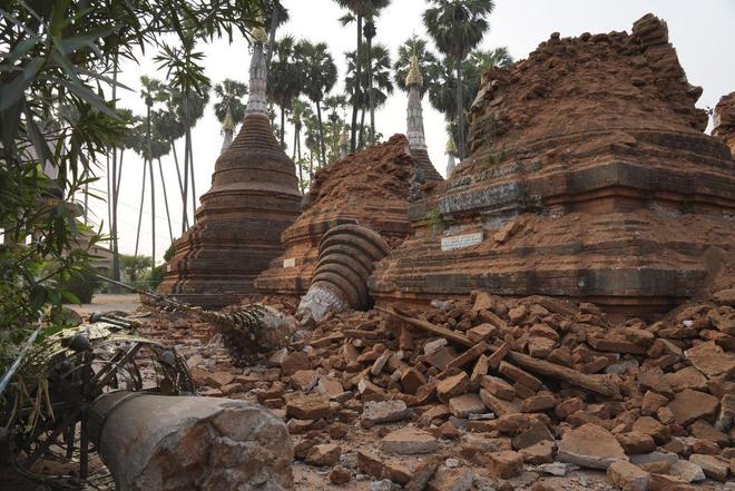 第1现场｜卫星图显示地震摧毁缅甸寺庙、宝塔和数千文化建筑